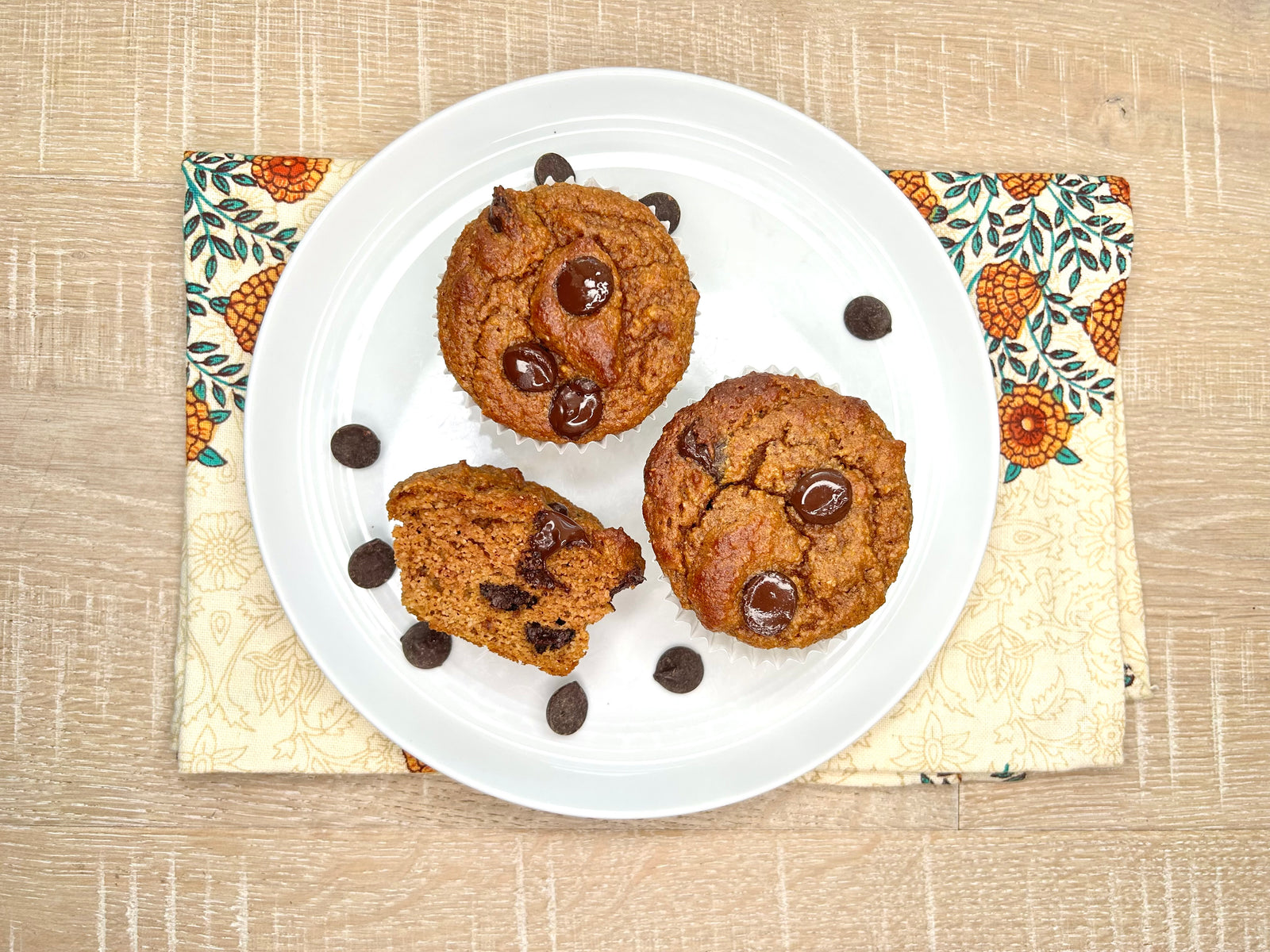Pumpkin Chocolate Chip Muffins (Gluten-free)