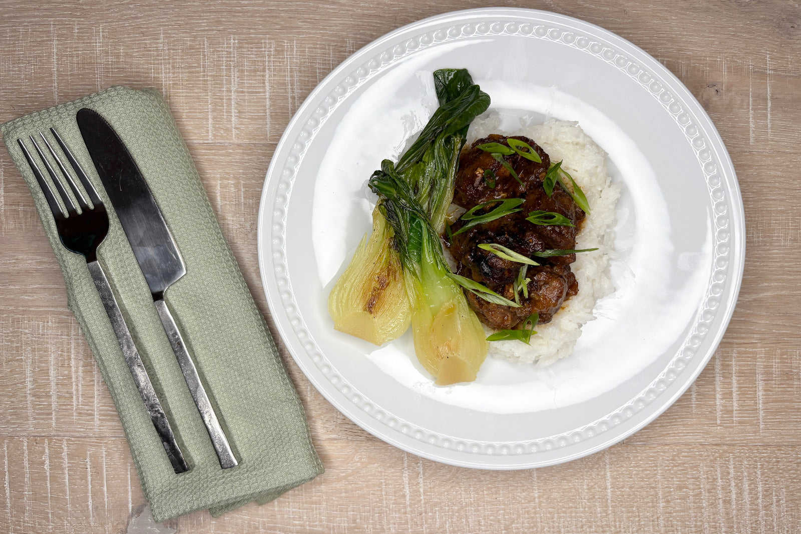 Slow Braised Asian Beef & Bok Choy