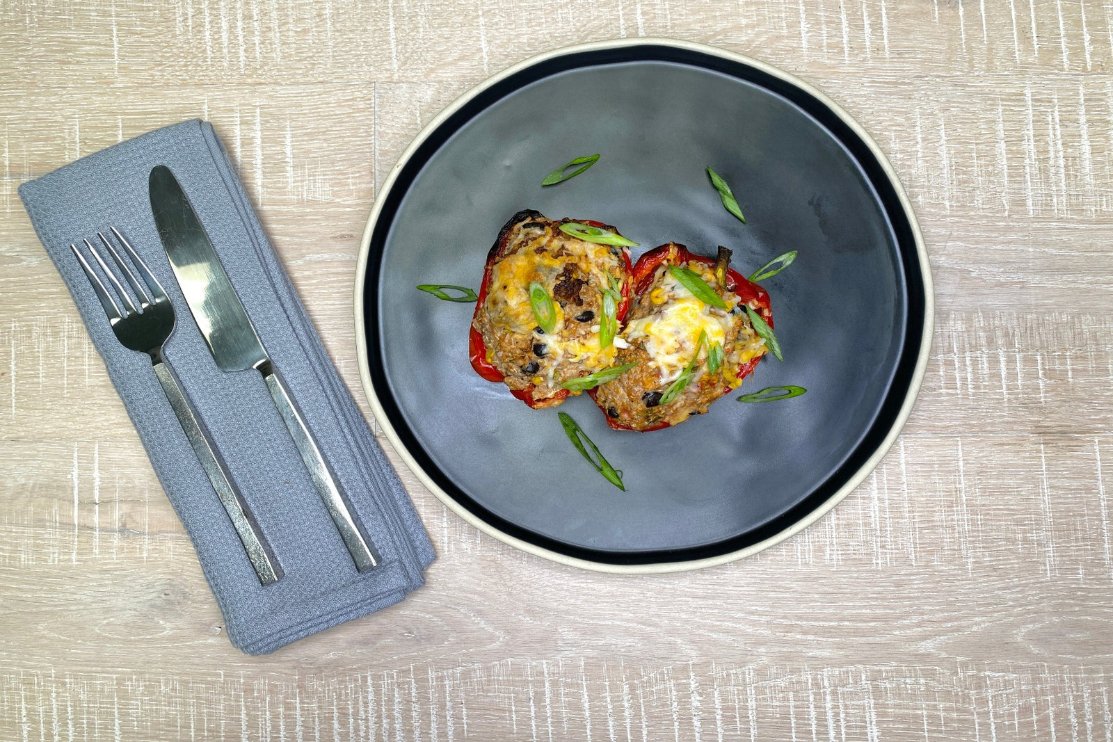 Southwest Quinoa Stuffed Bell Peppers