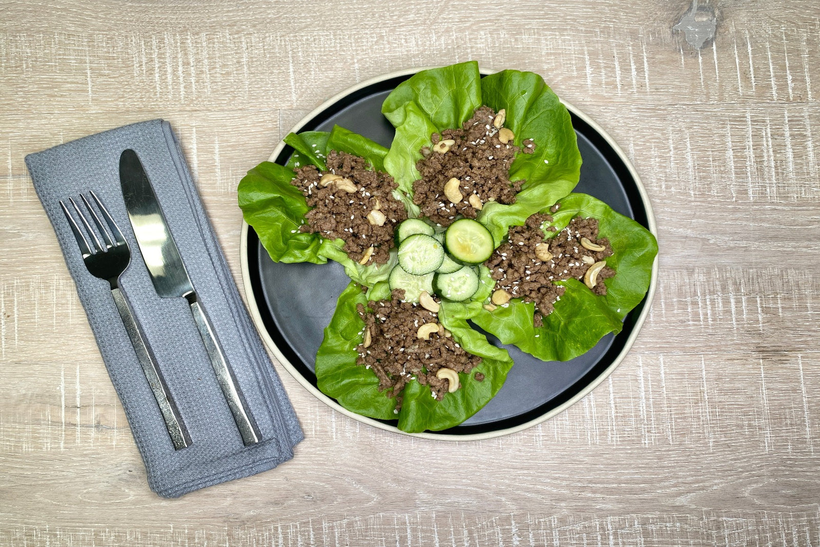 Peanut Beef Lettuce Wraps