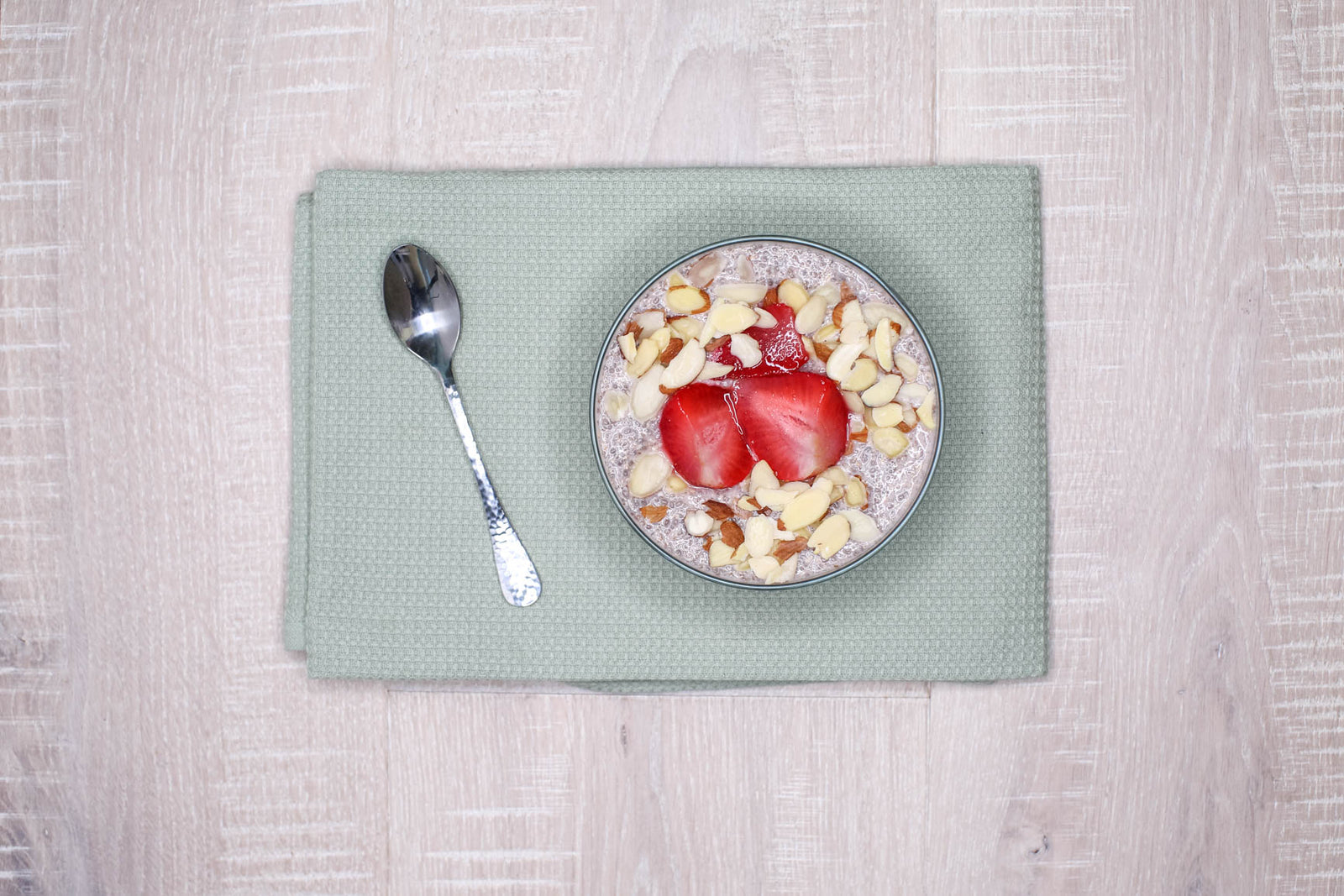 Almond Strawberry Chia Pudding