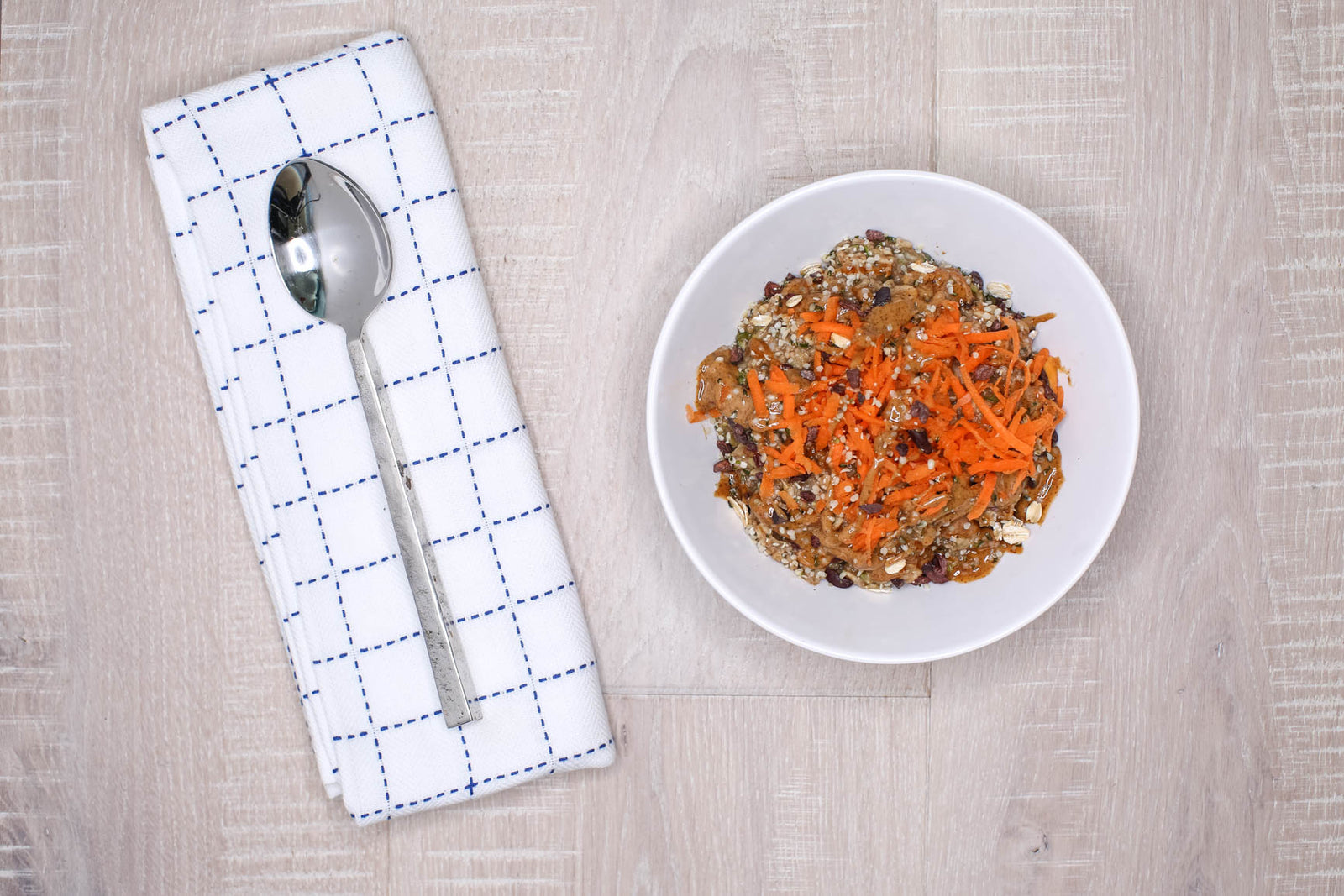 Carrot Coconut Oatmeal w/ Almond Butter