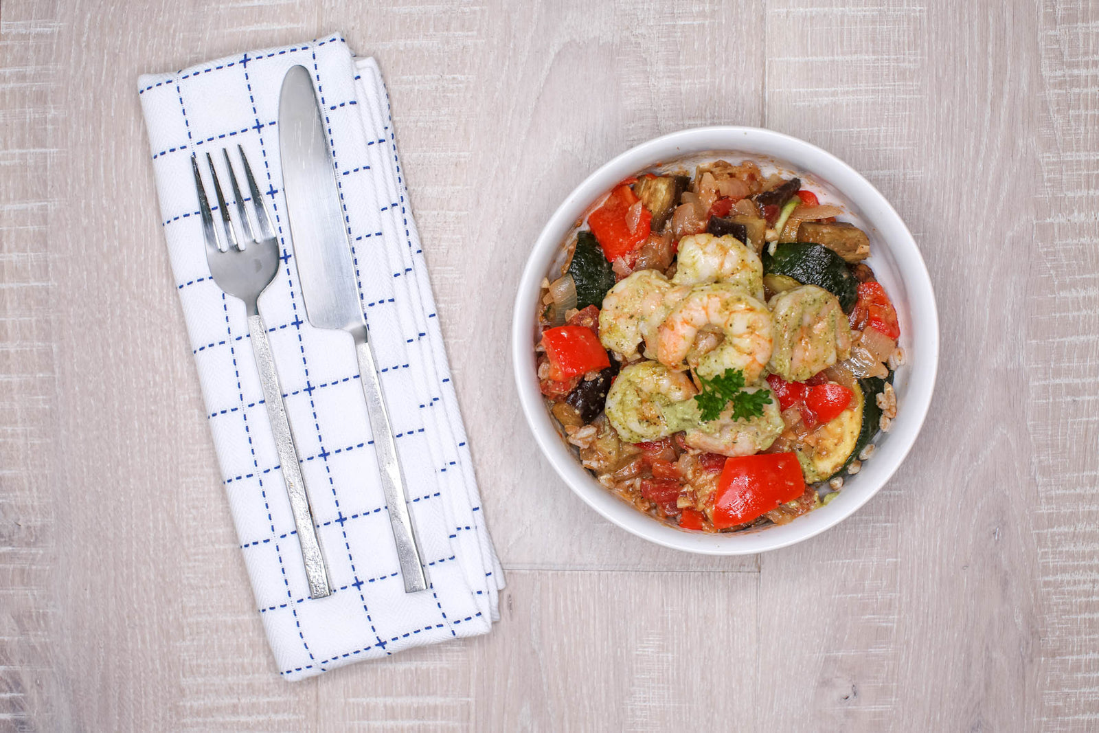 Lemon Herb SHRIMP w/ Ratatouille