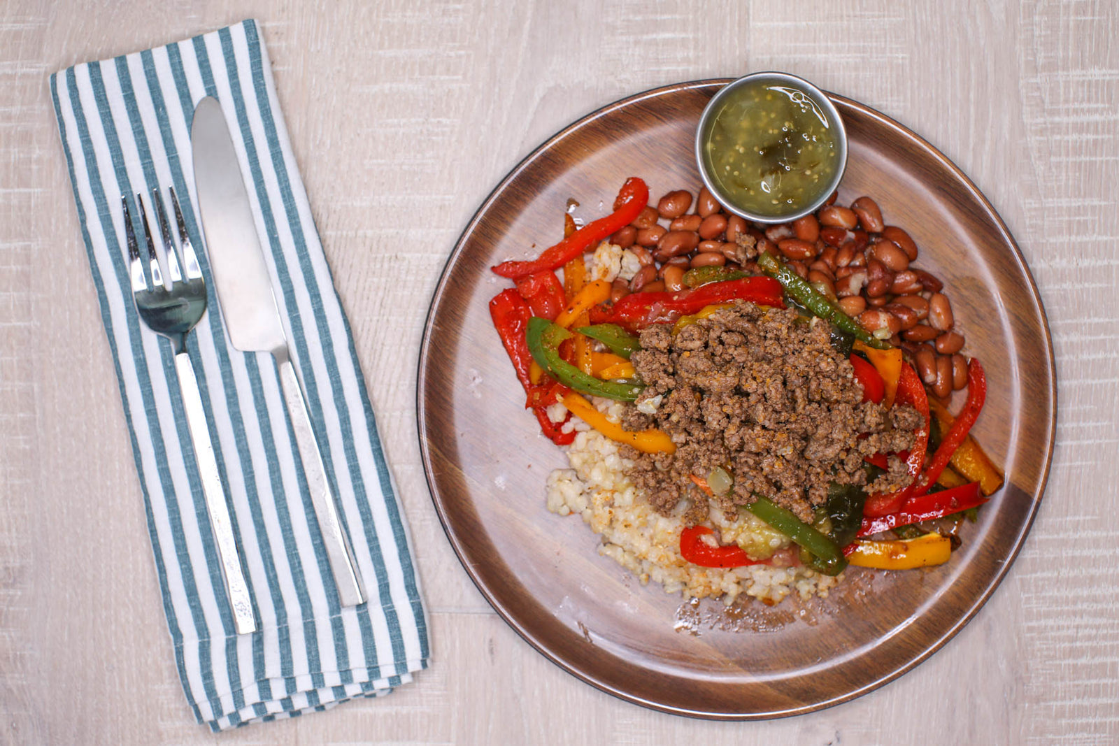 Fajita Bowl w/Salsa Verde - Beef