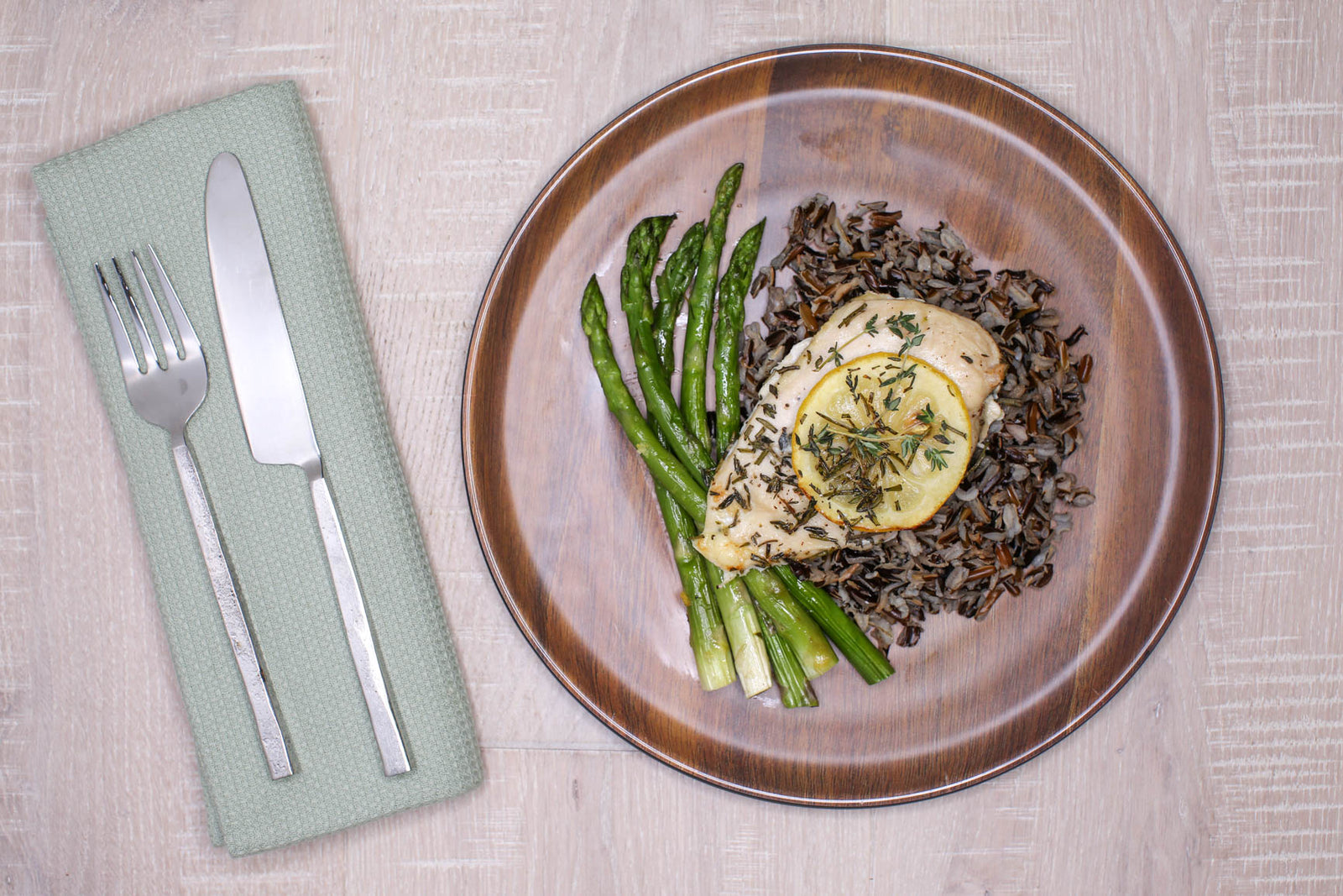 Lemon Herb Chicken w/ Wild Rice