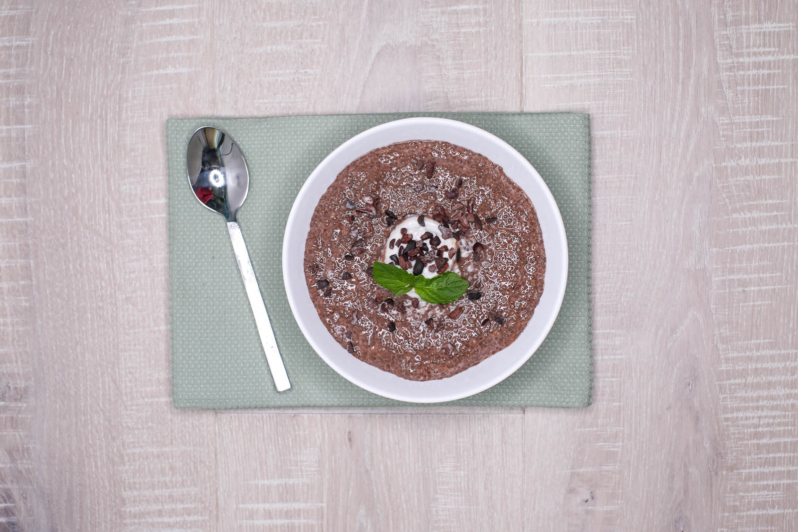 Dark Chocolate Mint Chia Pudding