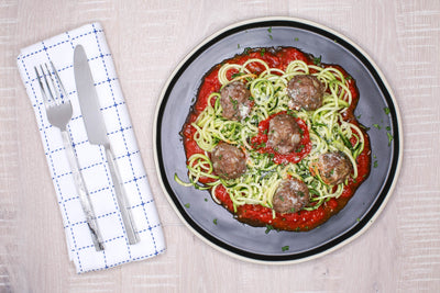 Low-carb Gluten-free Meatballs & Zucchini Noodles