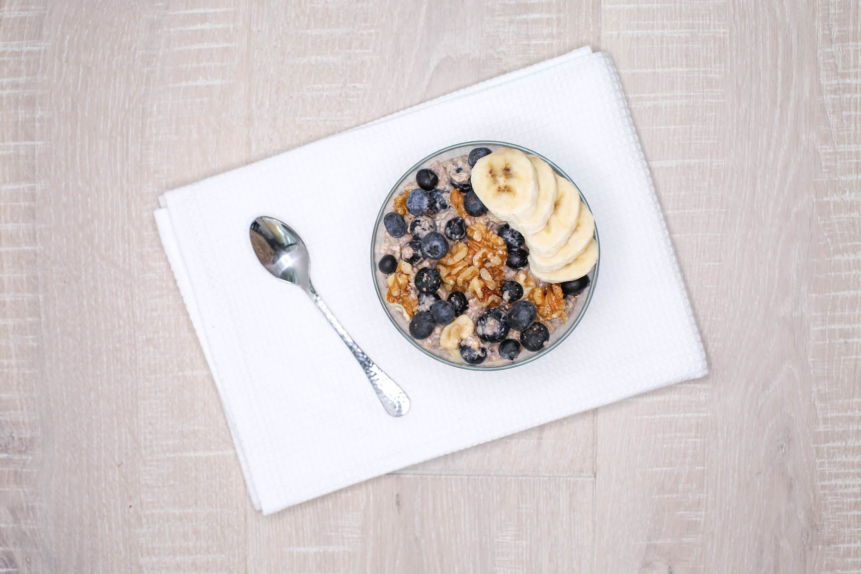 Blueberry Banana Walnut Overnight Oats