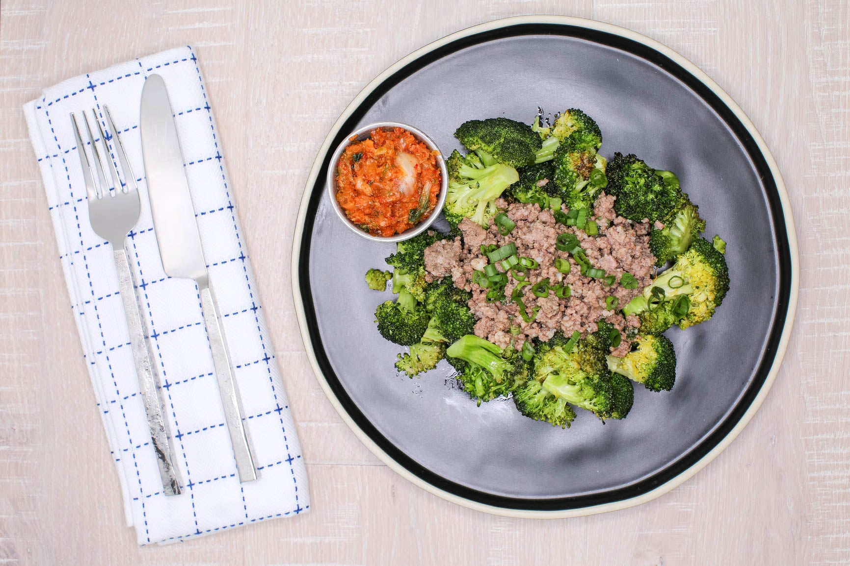 Korean Ground Beef Bowl w/ Kimchi