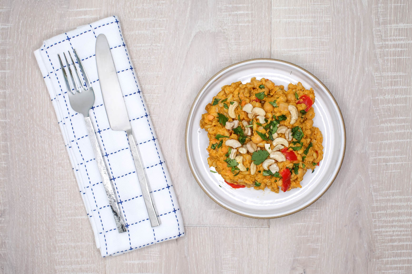 Farro & Red Lentils w/ Tahini-Soy Vinaigrette