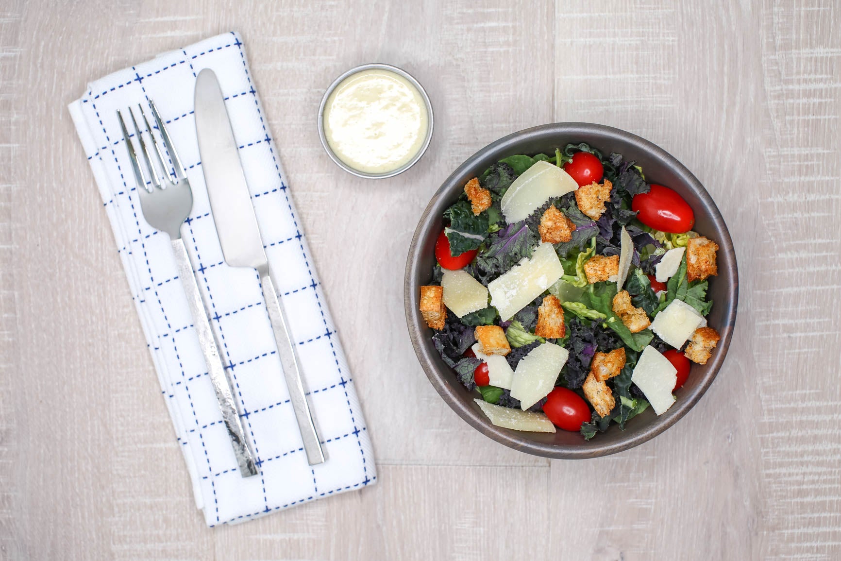 Romaine Kale Caesar Salad