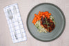 Blackened Chicken w/ Herbed Rice and Roasted Baby Carrots