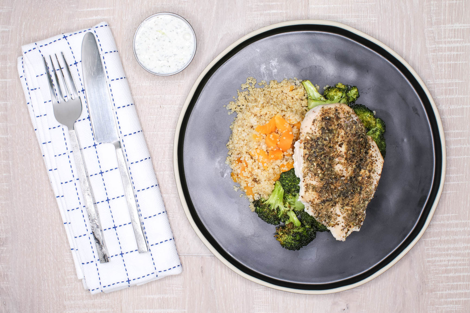 Greek Tzatziki Chicken & Apricot Quinoa
