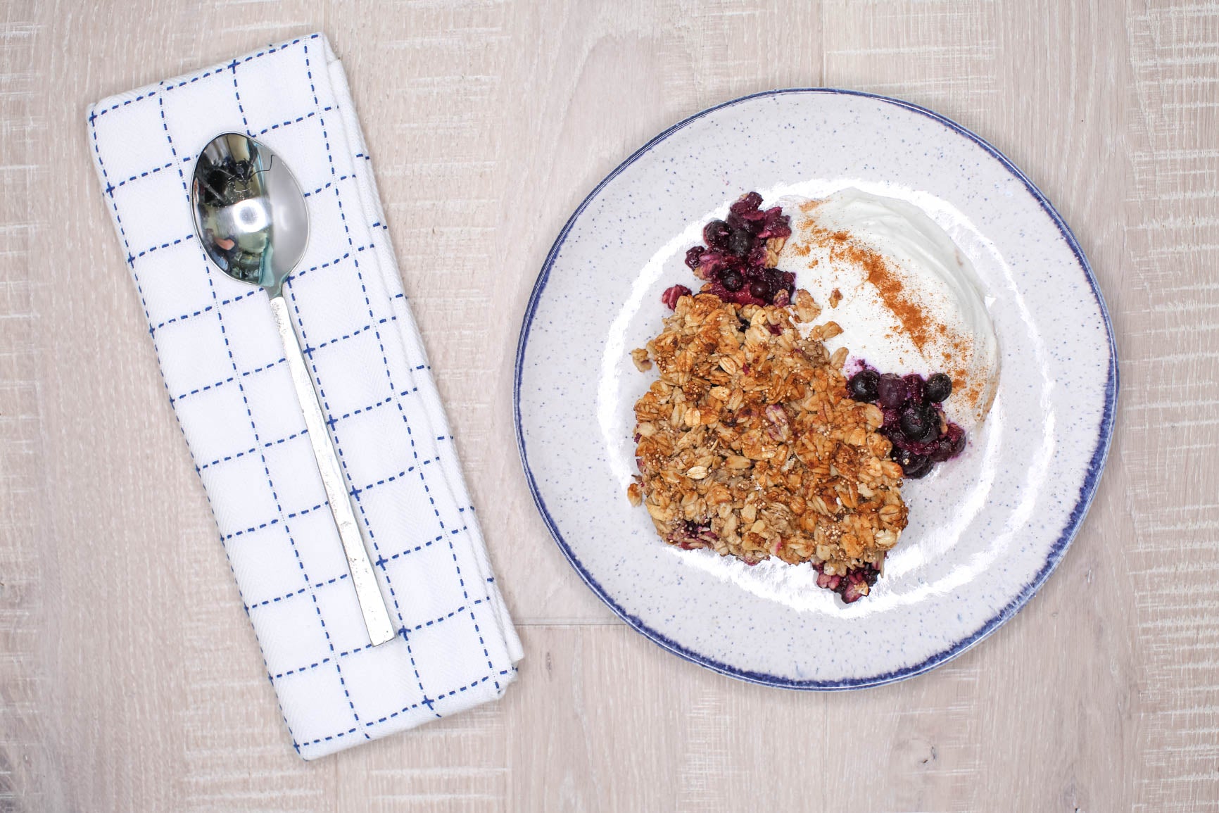 Breakfast Berry Crisp w/ Side of Greek Yogurt