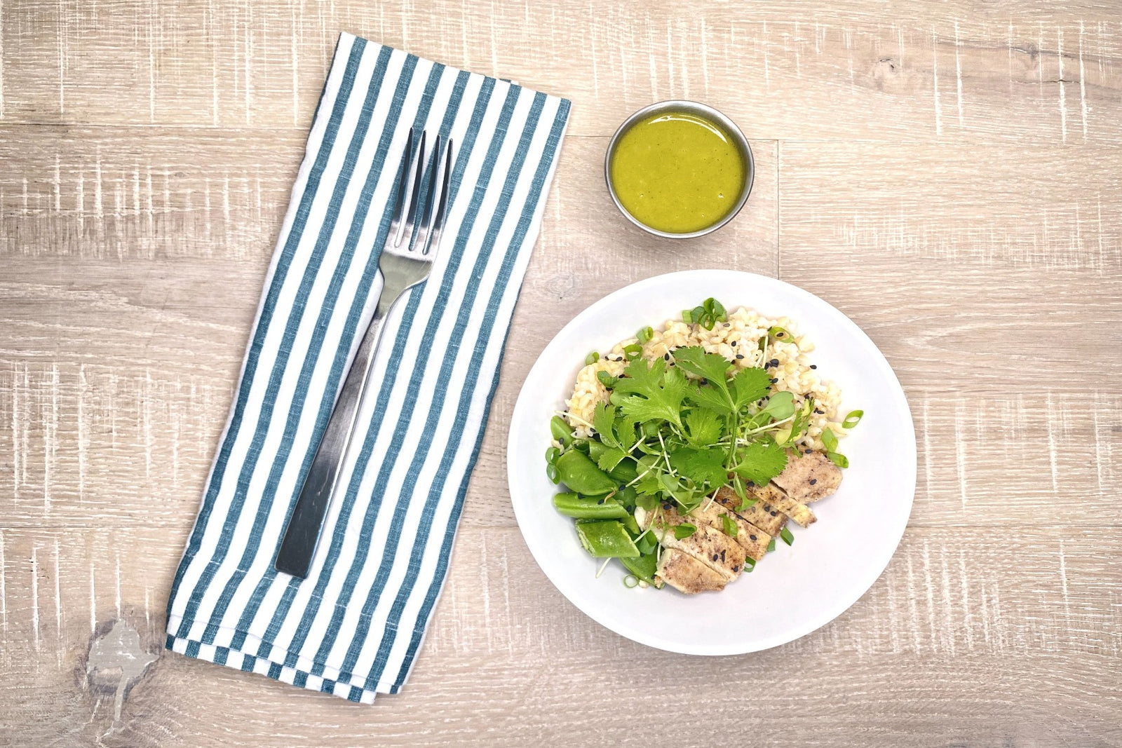 Asian Chicken Rice Bowl w/ Tamari Ginger Sauce