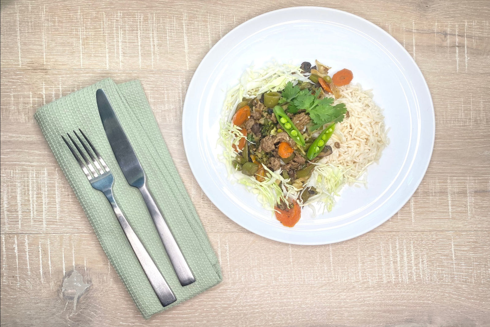 Asian Stir Fry w/ Ground Beef