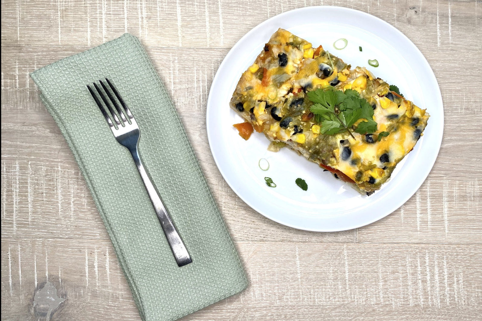 Salsa Verde Chicken Enchilada Bake