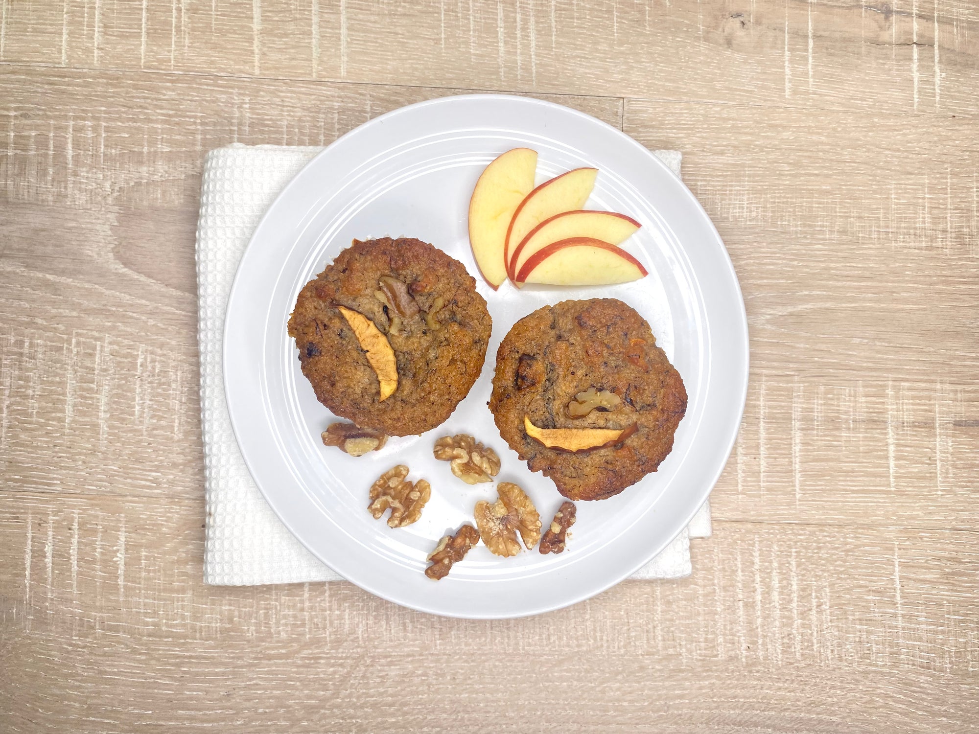 Banana Apple Spice Walnut Muffins (GF)