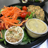 Turkey Zucchini Burger w/ Mixed Greens Seedy Salad