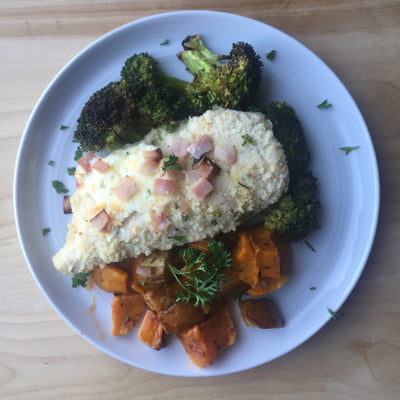 Chicken Cordon Bleu w/ Maple & Balsamic Roasted Vegetables