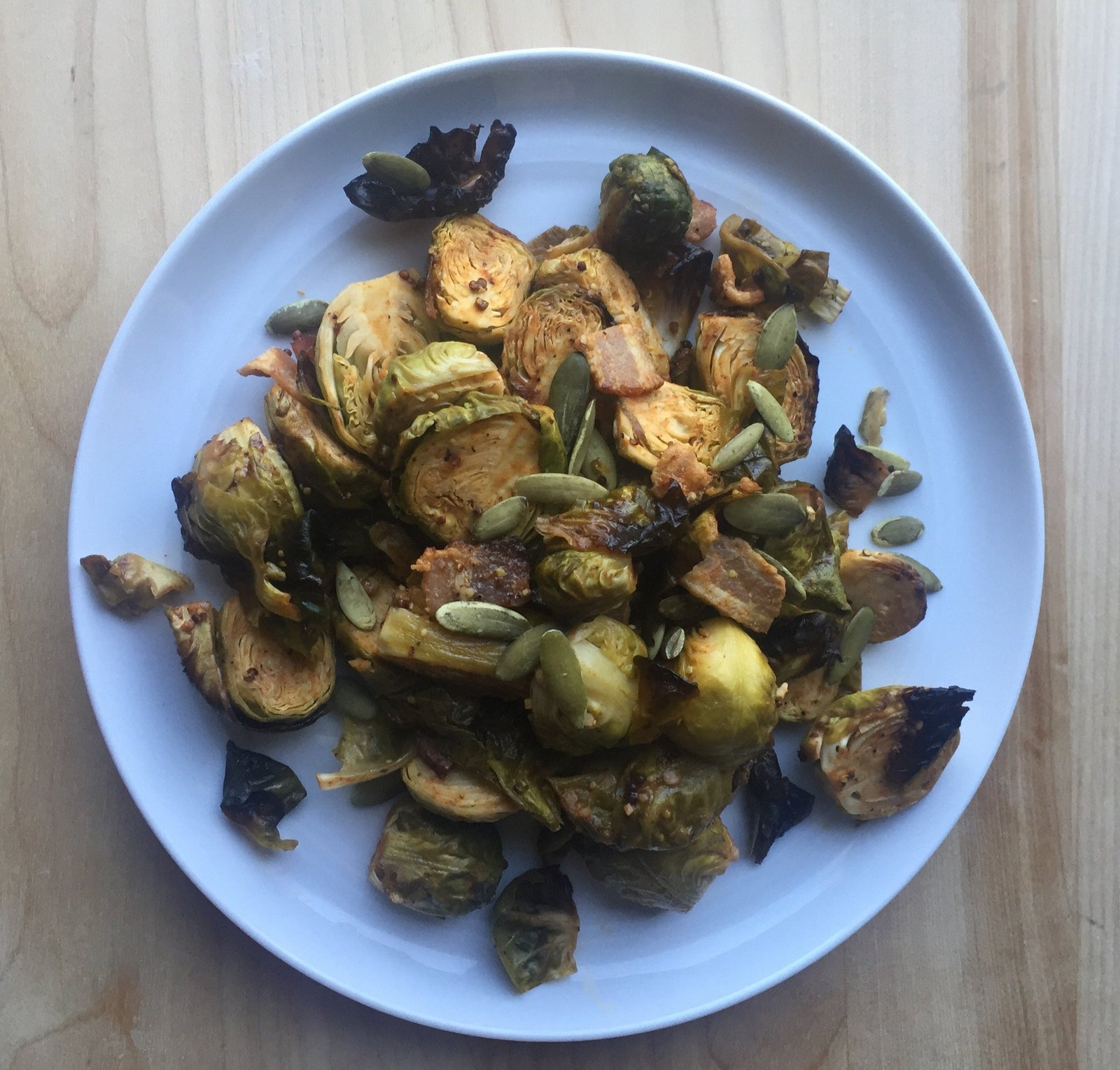 SIDE- Mustard Roasted Brussels Sprouts w/ Crispy Bacon