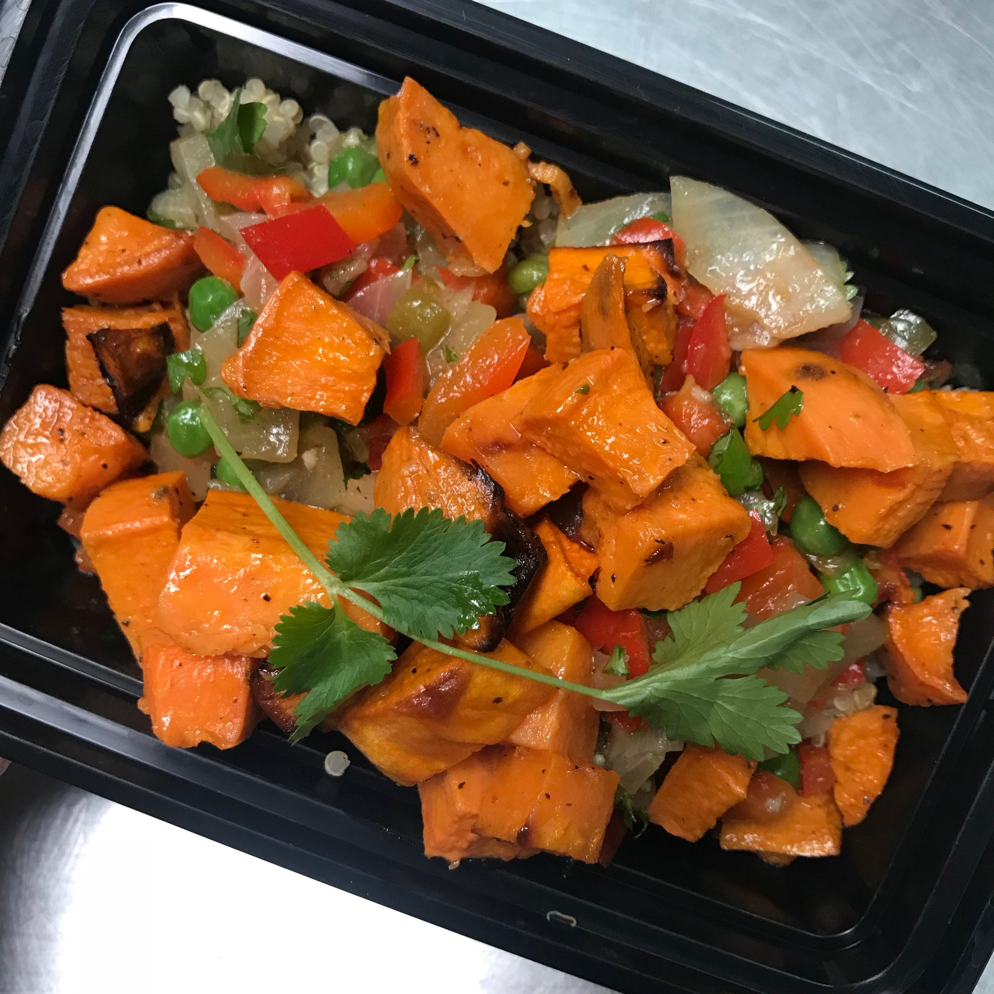 Sweet Potato "Stir Fry"  w/ Quinoa