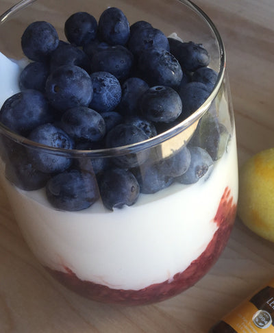 Raspberry Chia Jam + Lemon Berry Parfait