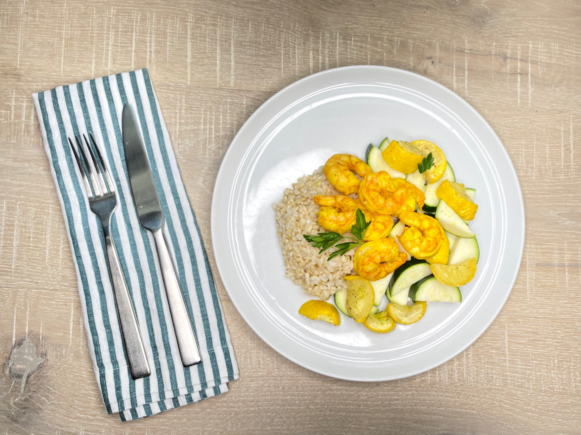 Roasted Curry SHRIMP & Zucchini