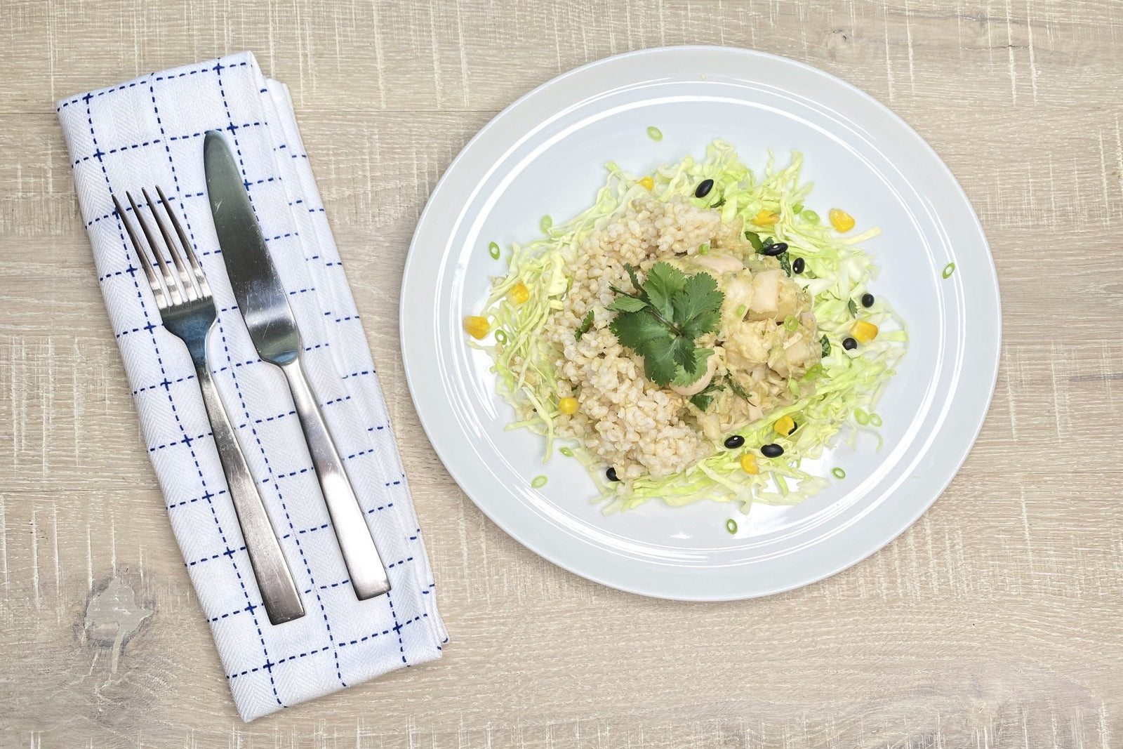 Jackfruit Chili Verde w/ Cabbage Slaw