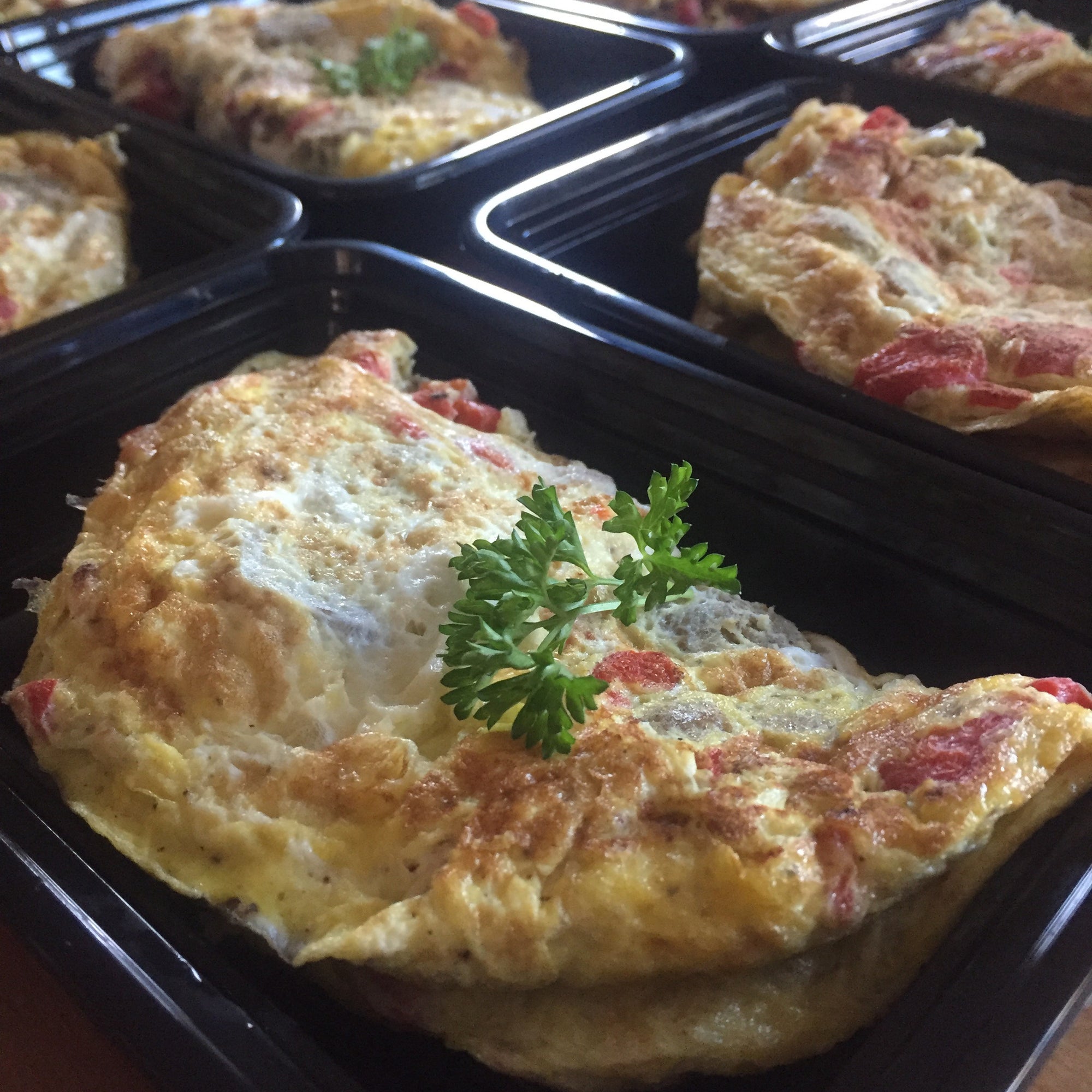 Roasted Red Pepper & Sausage Omelet