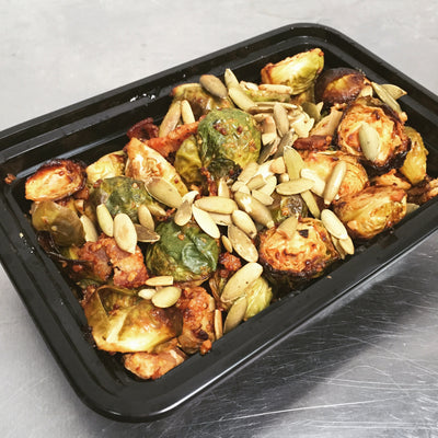 SIDE- Mustard Roasted Brussels Sprouts w/ Crispy Bacon
